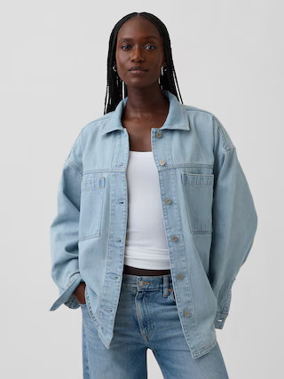 Oversized Denim Shirt Jacket | Gap (US)
