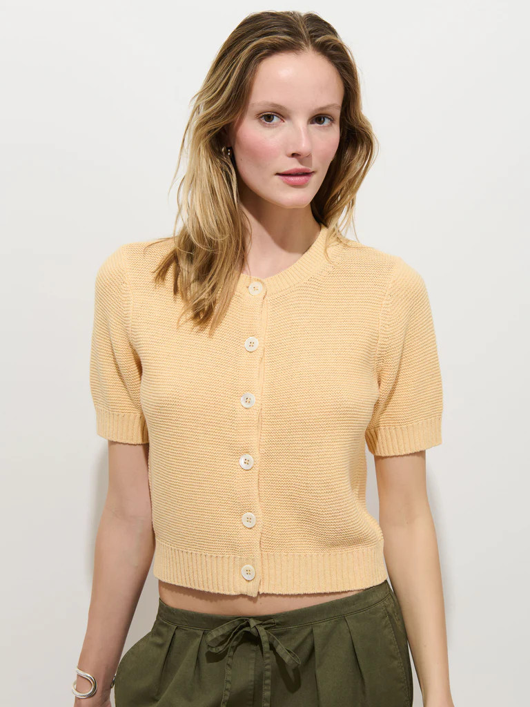 Elle Cardigan In Linen Cotton | Alex Mill