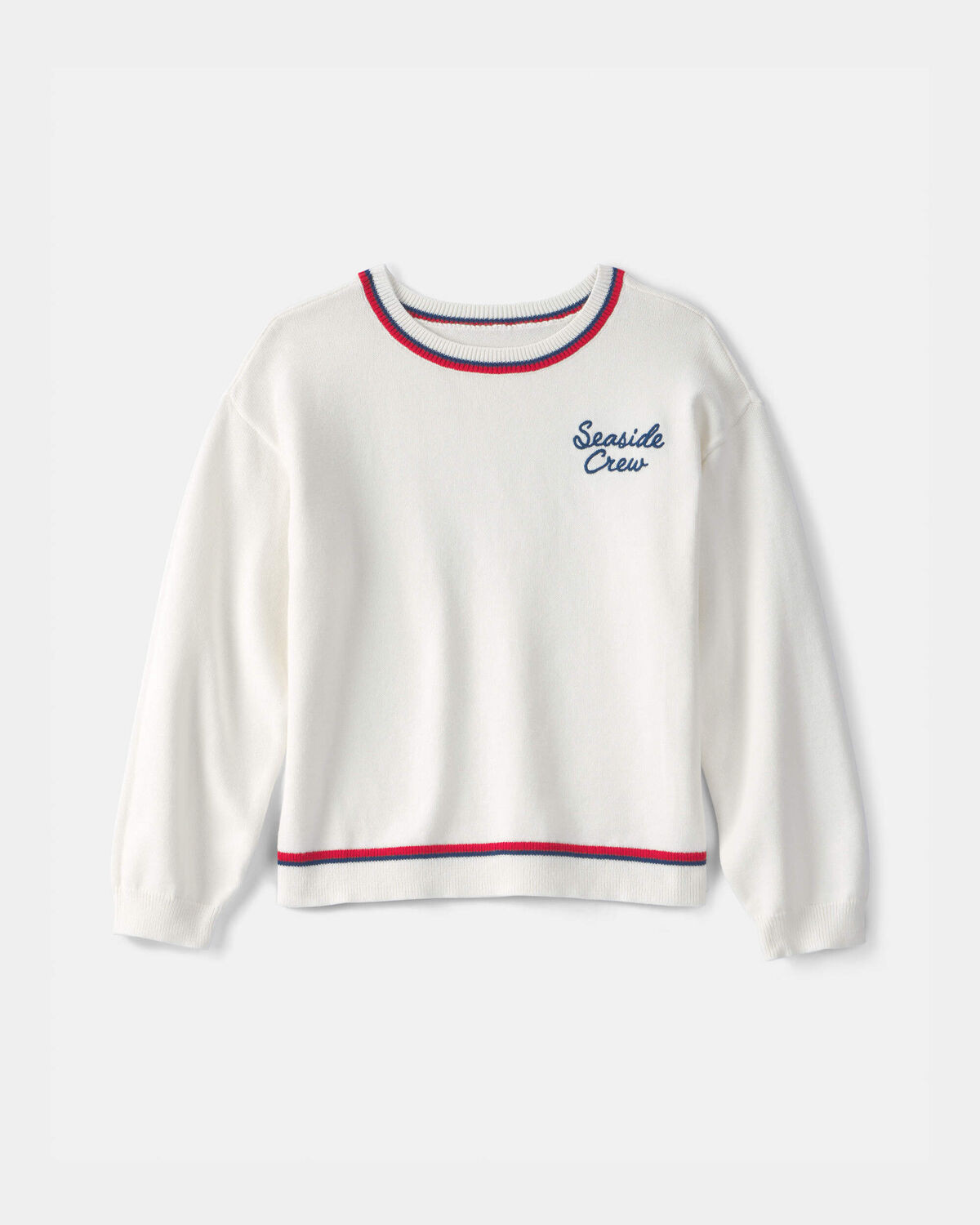 Girls 'Seaside Crew' Nautical Sweater - White | Carter's Inc