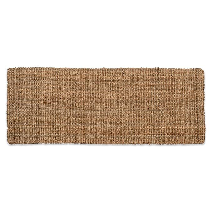 Neutral Eco-Friendly Sturdy Rolled Natural Indoor/Outdoor Jute Rug, 22x60", Reversible for double... | Amazon (US)