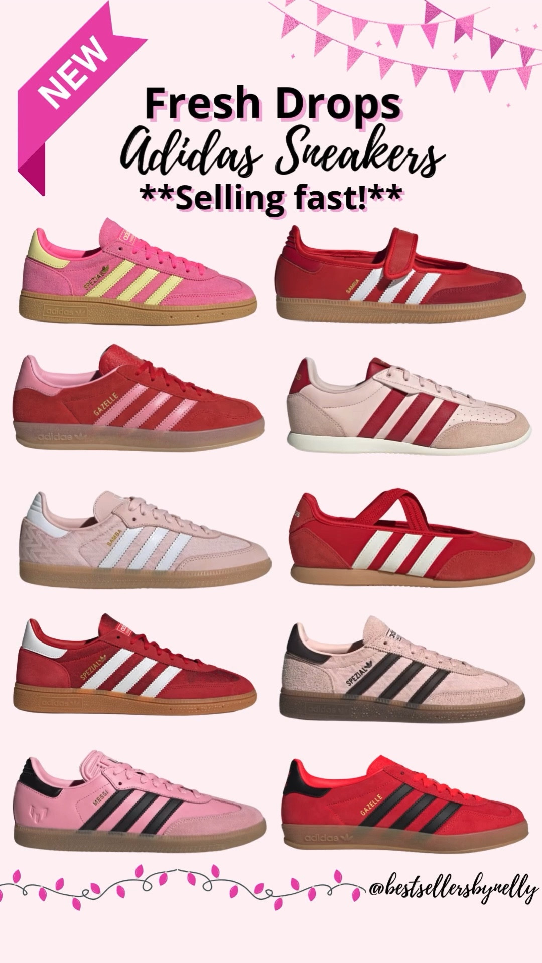 Okay but why are pink + red Adidas having a MOMENT right now 😍

These are the kind of sneakers that instantly make a simple outfit look styled without trying👏

 I saved a few favorites because I know I’ll forget later 🙈

Save this post so you can come back when your size restocks ✨



pink adidas sneakers
red adidas sneakers
adidas samba pink
adidas gazelle red
adidas spezial sneakers
trendy adidas sneakers
gum sole adidas
spring sneakers women
everyday sneakers women
casual outfit sneakers
cute sneakers women
retro adidas sneakers
fashion sneakers 2026
street style sneakers
comfortable walking sneakers
adidas originals women
pink sneakers outfit
red sneakers outfit
neutral outfit pop shoes
ltk sneaker finds
ltk adidas sneakers
women’s fashion sneakers
stylish everyday shoes
trending sneakers right now
classic adidas sneakers
low profile sneakers
easy outfit sneakers
wardrobe staple sneakers
spring fashion shoes
casual chic sneakers



#LTKmorningroutine #LTKActive #LTKfitnessgoals