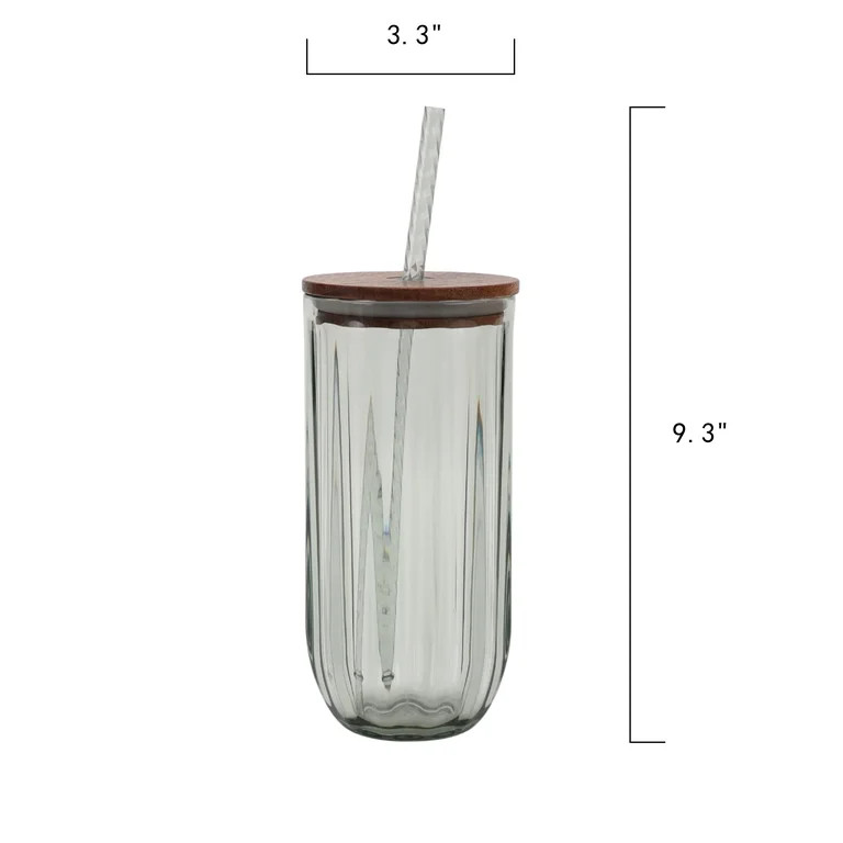 Better Homes and Gardens 21-Ounce Green Tritan Tumbler with Acacia Wood Lid | Walmart (US)