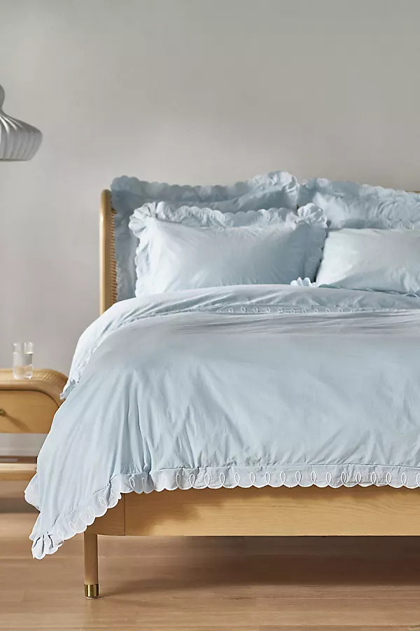 Maeve Looped Organic Percale Duvet Cover | Anthropologie (UK)