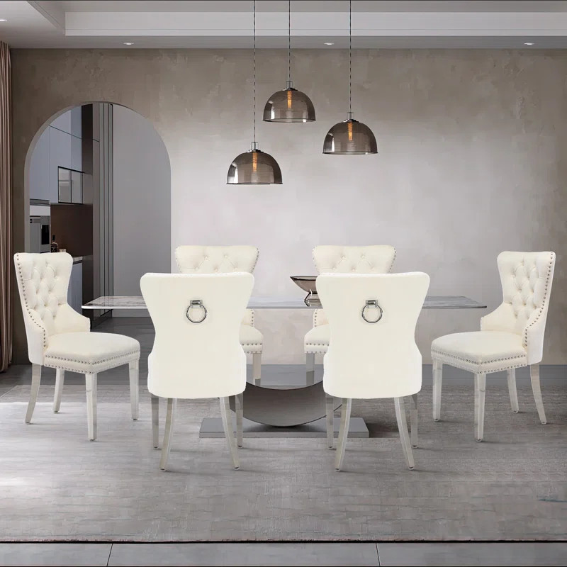 Tufted Velvet Upholstered Wingback Parsons Chair | Wayfair North America