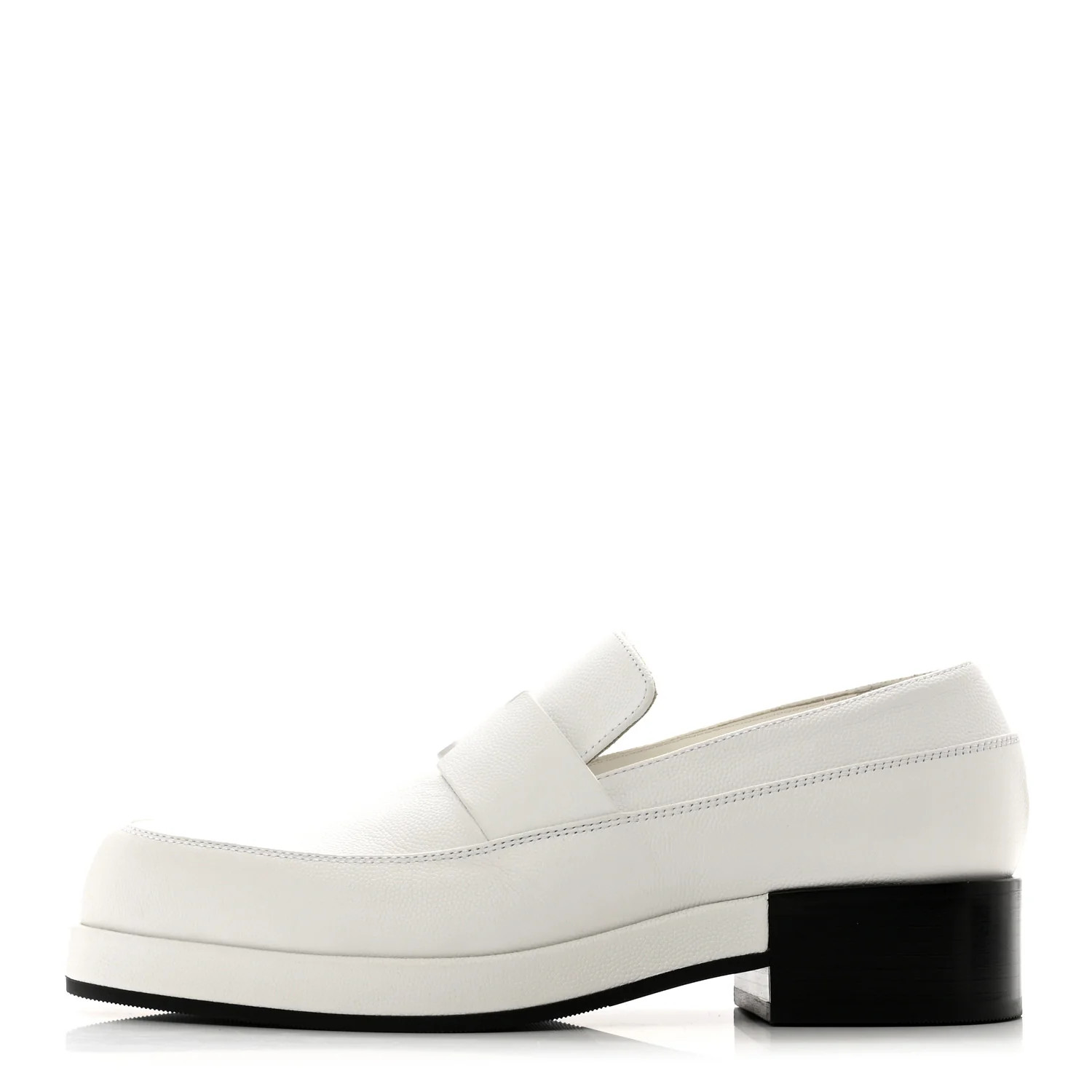 Calfskin Womens Gatsby Loafers 38 White | FASHIONPHILE (US)