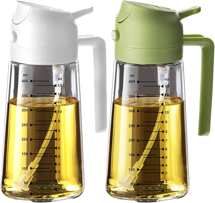 TrendPlain 16oz/470ml Glass Olive Oil Sprayer for Cooking – 2 in 1 Olive Oil Dispenser Bottle f... | Amazon (US)