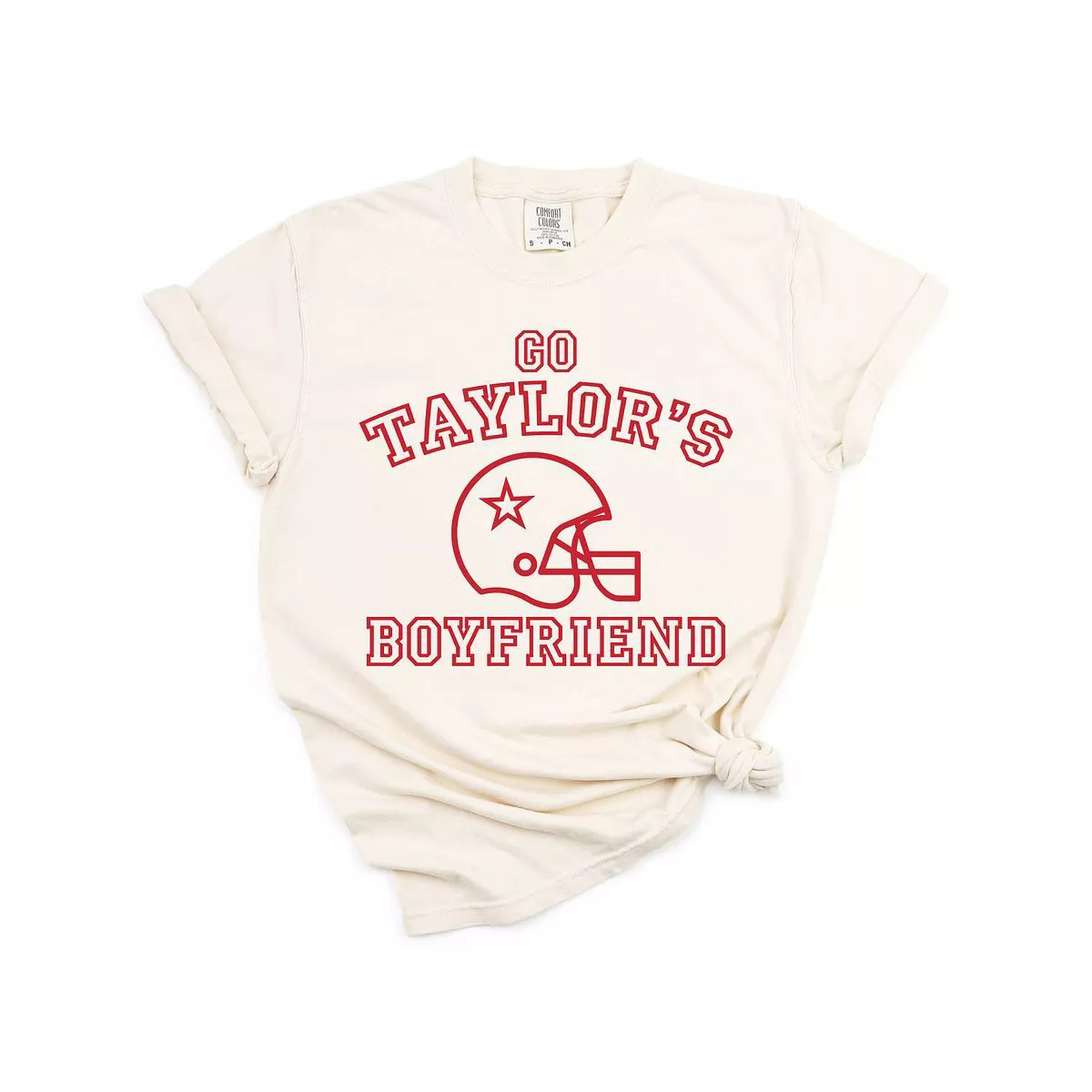 Simply Sage Market Women's Go Taylor's Boyfriend Varsity Short Sleeve Garment Dyed Tee | Target