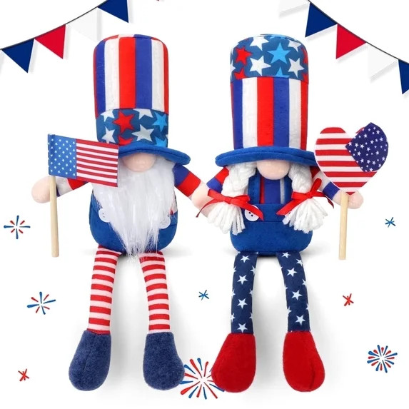 Ayieyill 2Pcs 4th of July Gnomes Patriotic Gnomes Decorations, American Independence Day Decor, F... | Walmart (US)