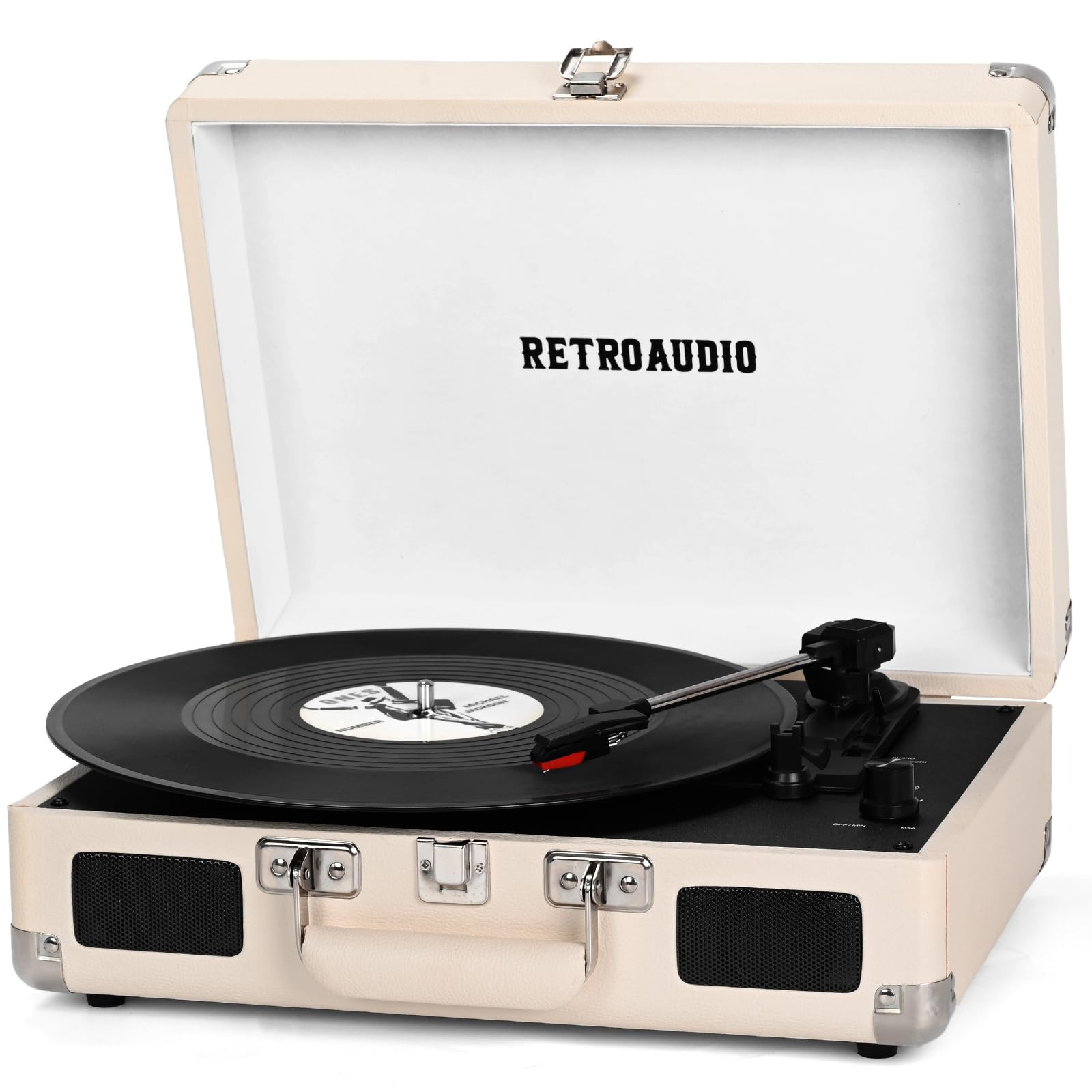 Vinyl Record Player Bluetooth Vintage Portable Suitcase Turntable with Built-in Speakers 3-Speed ... | Amazon (US)