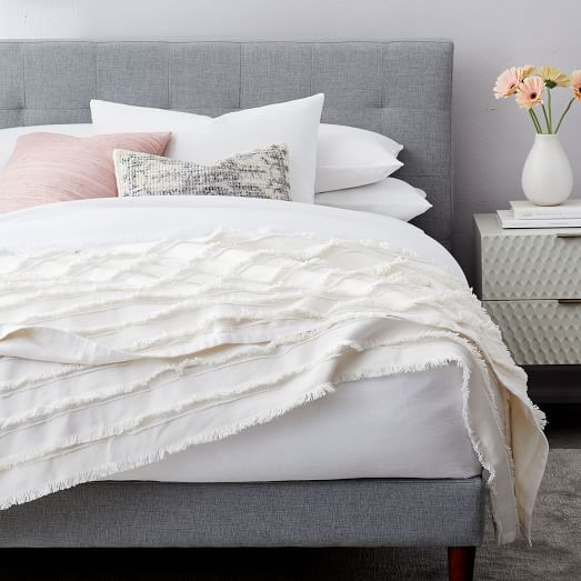 Fringe Blanket - White | West Elm (US)