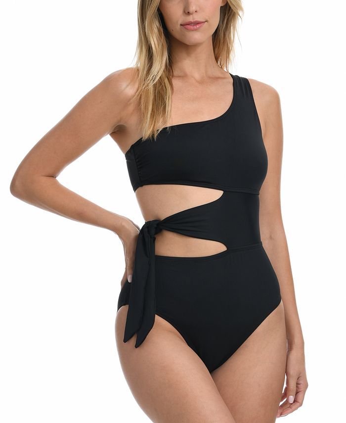 La Blanca Women's Island Goddess One-Shoulder Tummy-Control One-Piece Swimsuit & Reviews - Swimsu... | Macys (US)