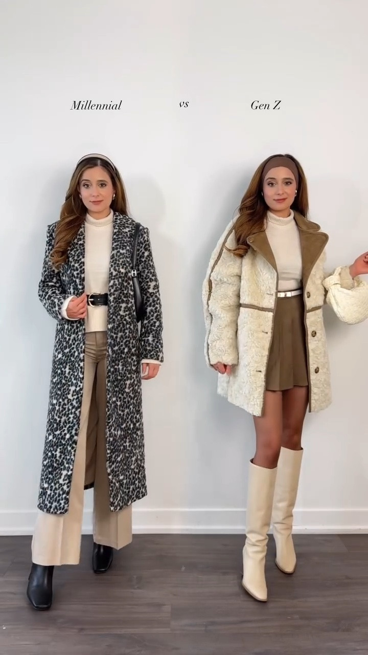 ⬅️ Millennial or Gen-Z➡️ Pick your side! 


Share this with your millennial and gen z bffs and Save this as reference for your winter styling inspo! 

millennial vs gen z style, this or that, ugg, faux fur, winter outfit ideas, ways to style, knit sweater
#fleecetights #howtostyle #itgirlstyle #millenialstyle #genzfashion #stylingtips #howtowear

#LTKWorkwear #LTKStyleTip #LTKFindsUnder100