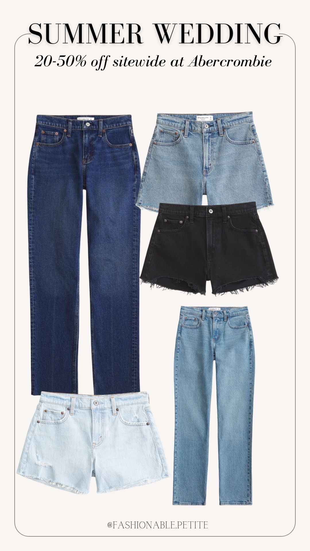 Abercrombie has some of my favorite jeans and shorts! A lot of their denim comes in short or tall sizes and I wear a 27 (4) short in most of their fits. They also carry curve love denim for curvier bodies. Curve love has more stretch and more fabric in legs and hips. 

Abercrombie. Jeans. Shorts. Summer outfit. Denim. A&F. Abercrombie jeans 

#LTKPetite #LTKFindsUnder100 #LTKSaleAlert