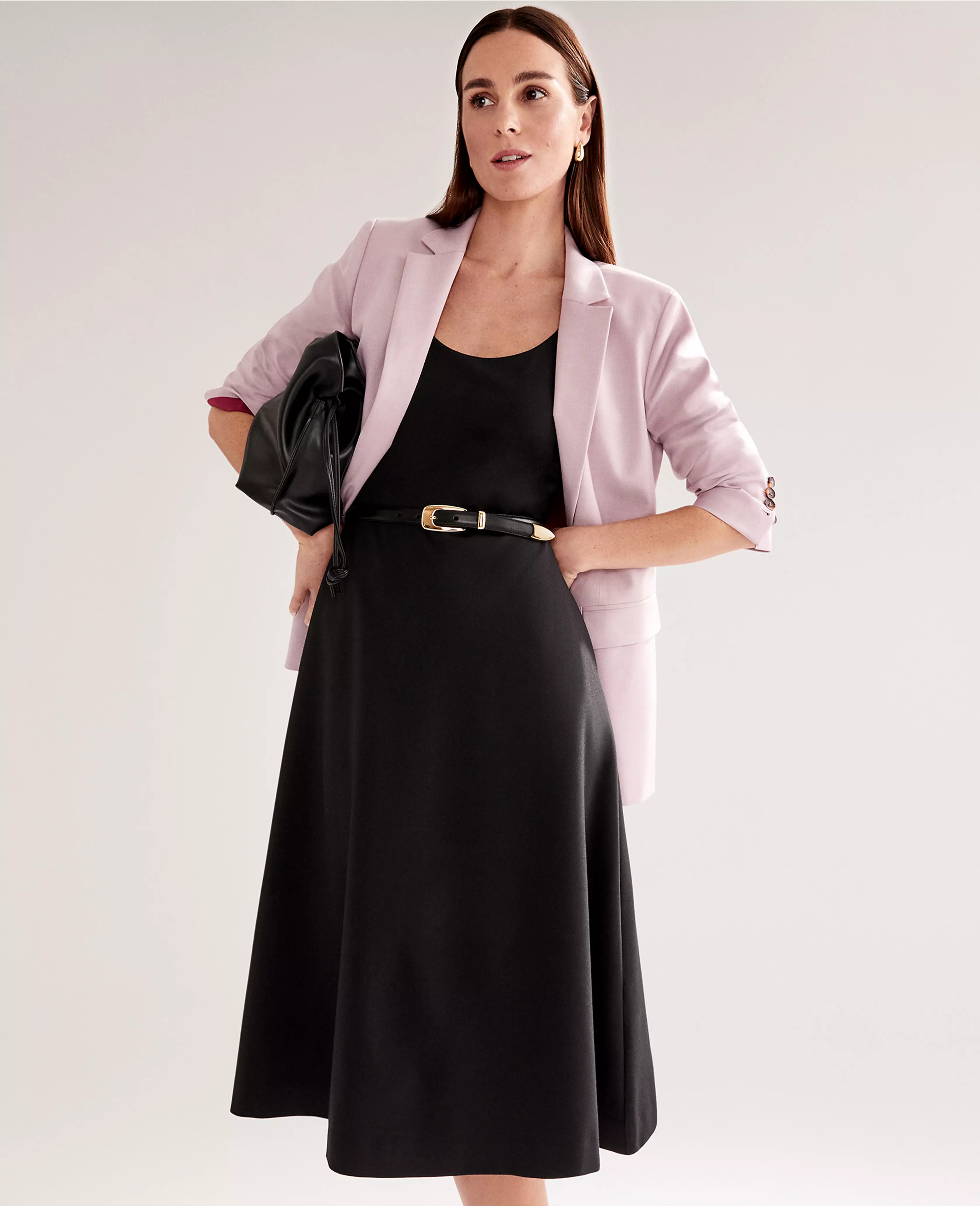 Ponte Sleeveless Midi Dress | Ann Taylor