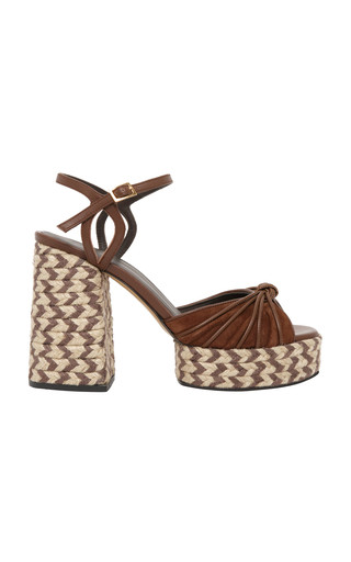 Seville Rhythms Leather and Palm Platform Sandals | Moda Operandi (Global)