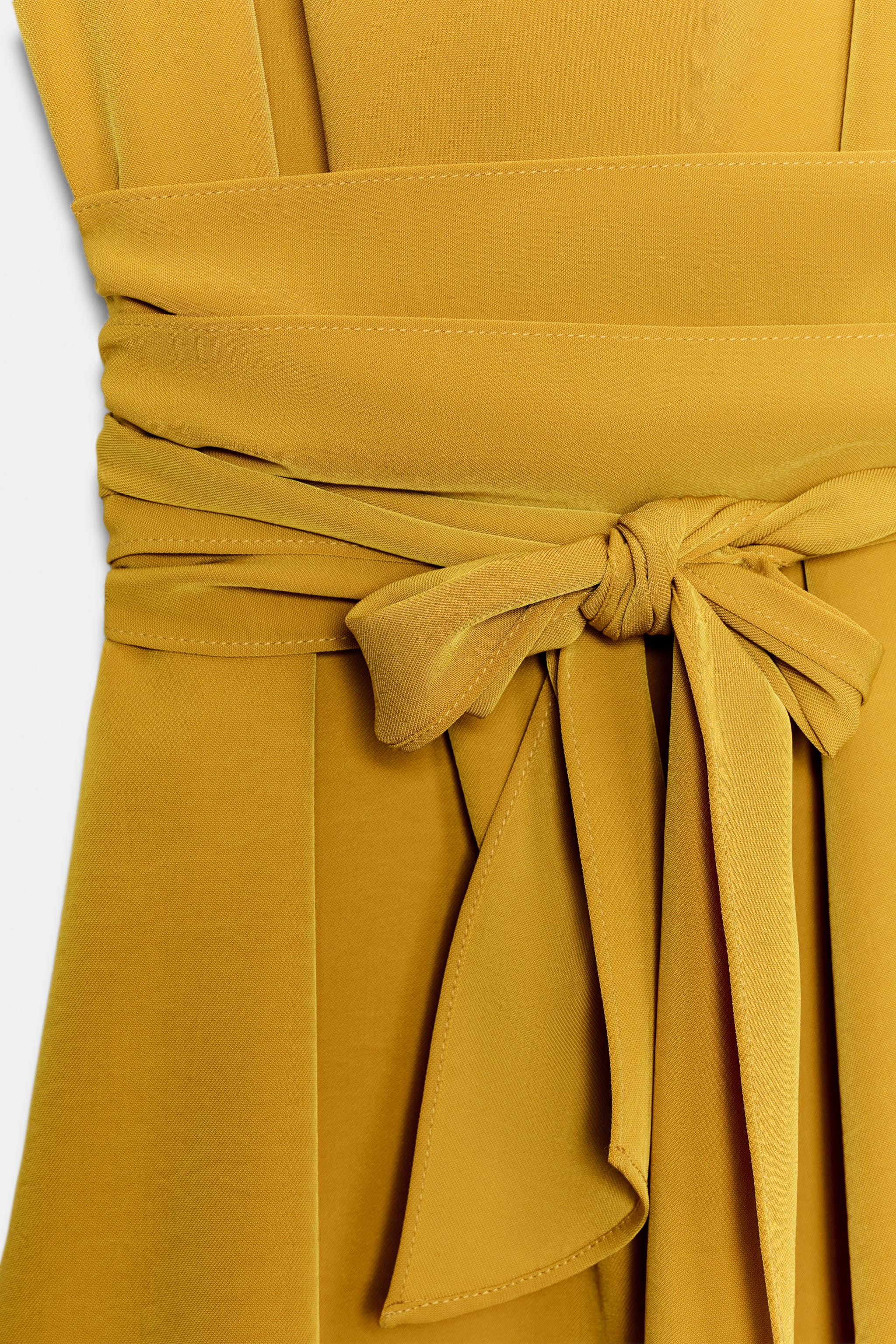 SHORT TIE DRESS WITH SHOULDER PADS | Zara US