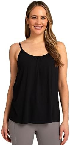 32 Degrees Women's Cool Flowy Bra Cami | with Built-in Cups | Relaxed Fit | Adjustable Spaghetti ... | Amazon (US)
