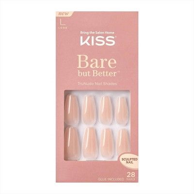 Kiss Bare But Better TruNude Fake Nails - Nude Drama - 28ct | Target