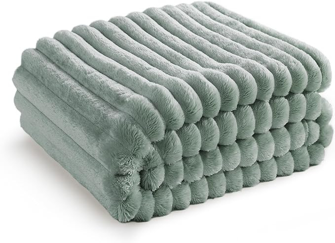Bedsure Sage Green Fleece Throw Blanket for Couch - Super Soft Cozy Blankets for Women, Cute Smal... | Amazon (US)