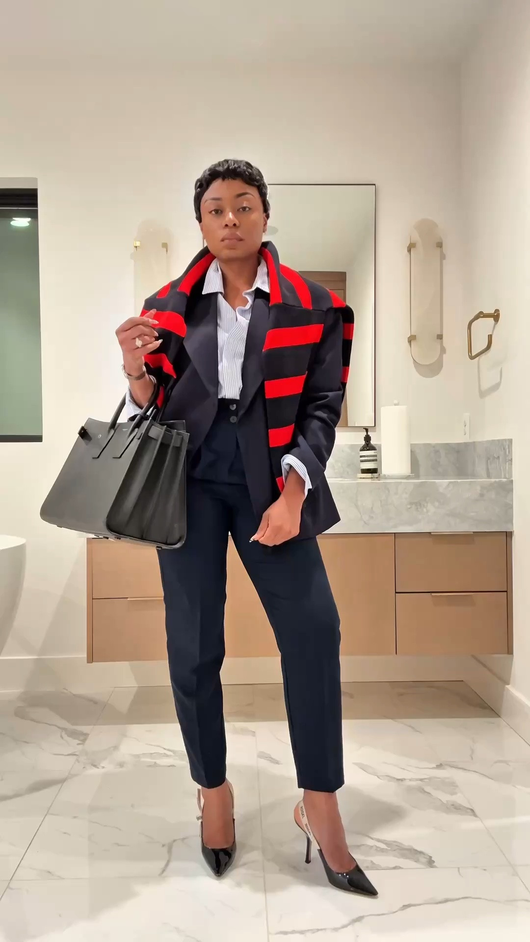 This is your sign to wear a pop of red this fall for work