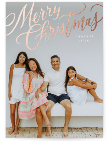 Modern Merry Christmas Foil-Pressed Holiday Cards | Minted