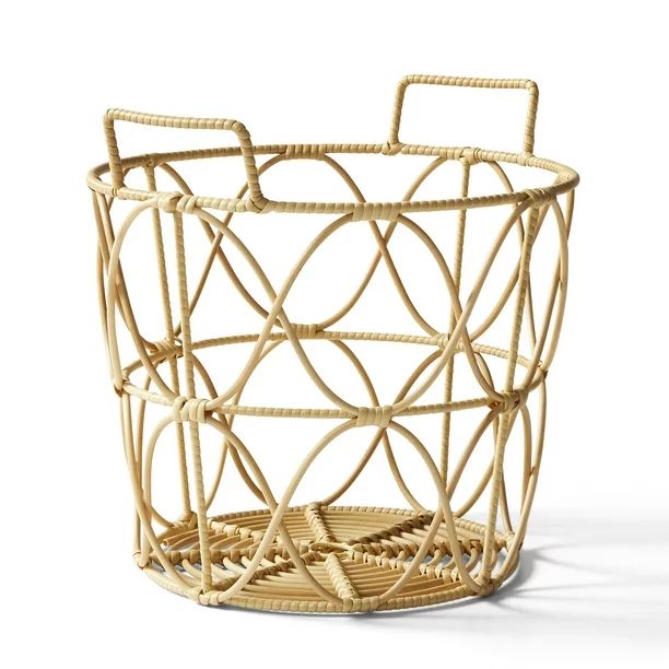 Better Homes & Gardens Poly Rattan Storage Basket Set with Handles, 2-Piece - Walmart.com | Walmart (US)