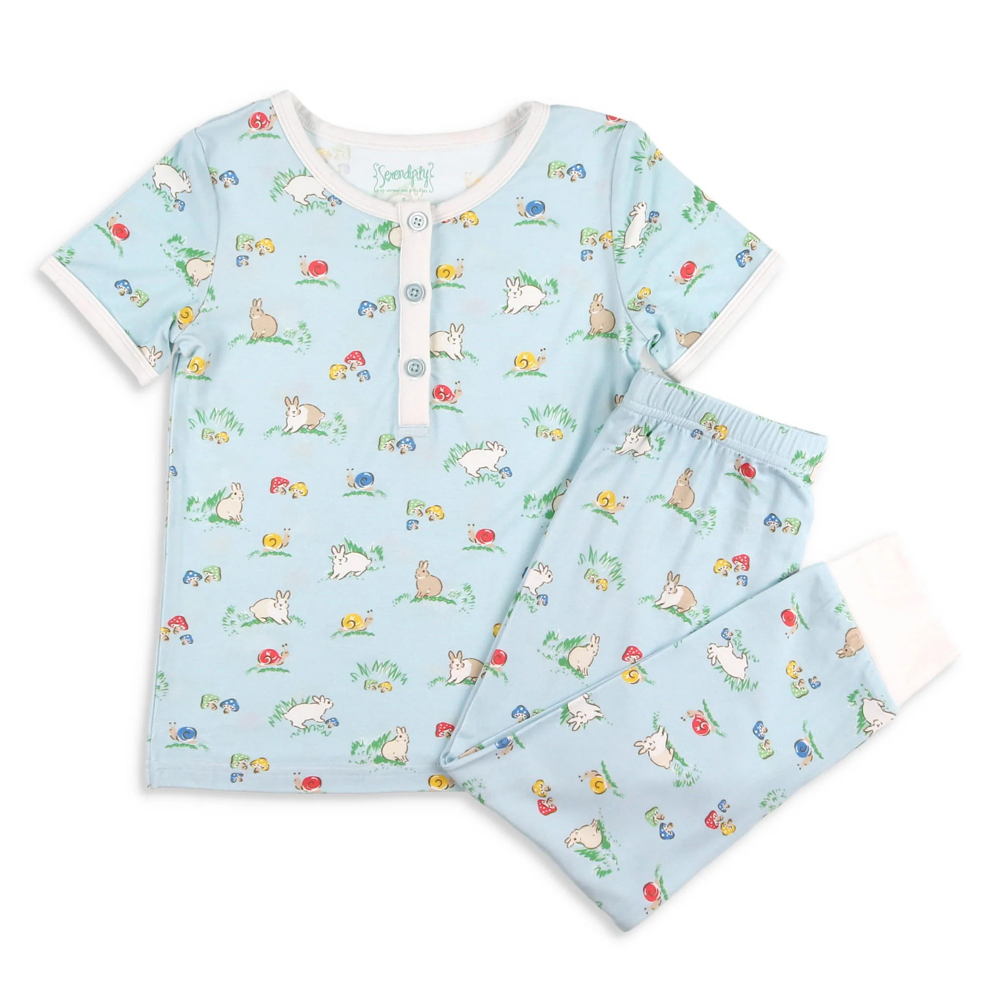 Girls & Boys Blue Bunny Loungewear - Shrimp and Grits Kids | Shrimp and Grits Kids