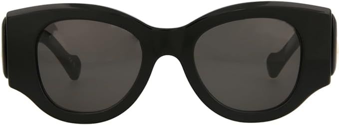 Balenciaga Round/Oval Sunglasses Black Black Grey Luxury Eyewear Made In Italy Acetate Frame Desi... | Amazon (US)