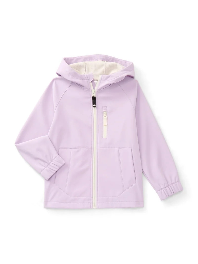 Ozark Trail Girls Zip Up Softshell Jacket with Hood, Sizes 4-18 - Walmart.com | Walmart (US)