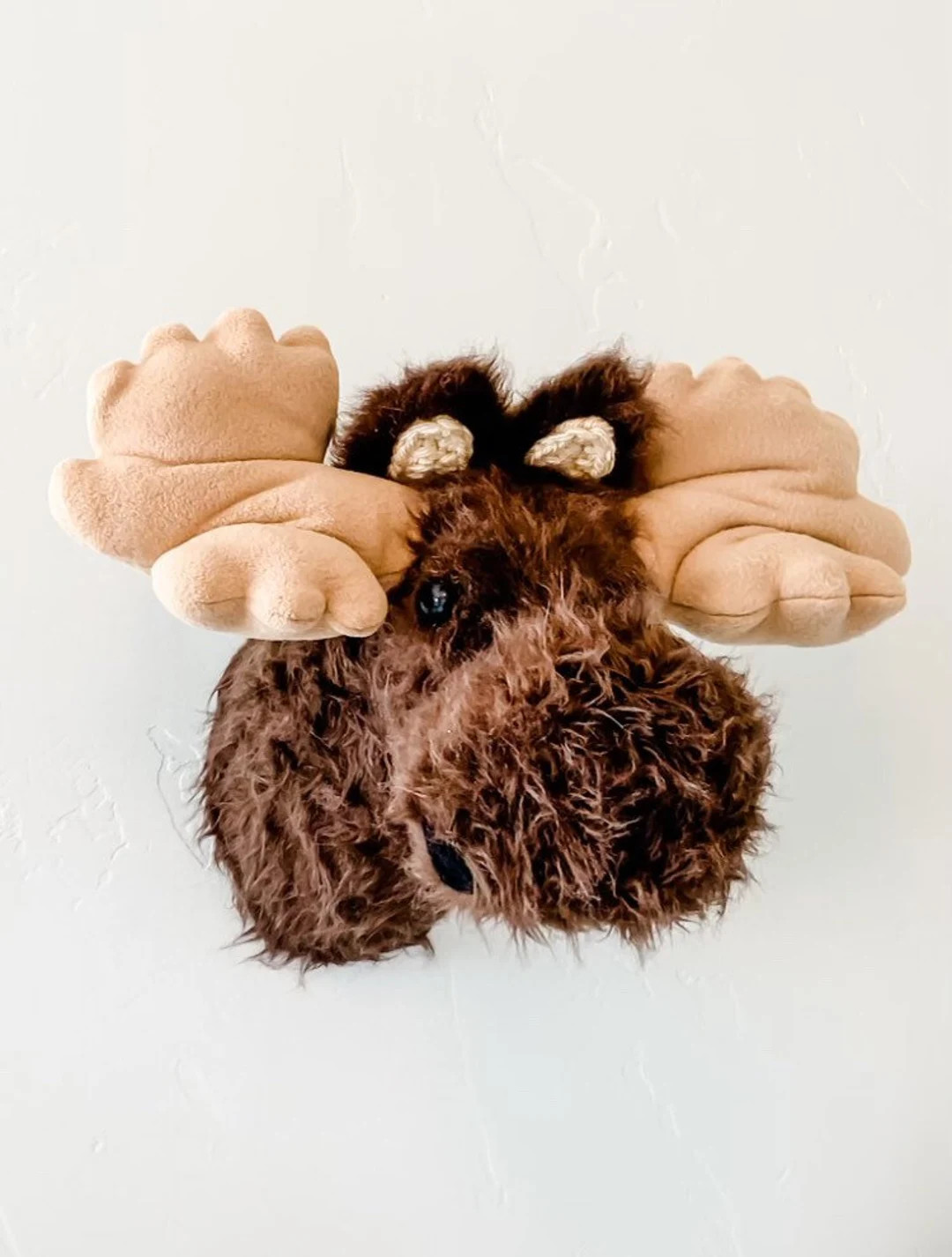 Moose Head - Faux Taxidermy Wall Mount - Plush Woodland Nursery Decor - by JoJo's Bootique | Etsy (US)