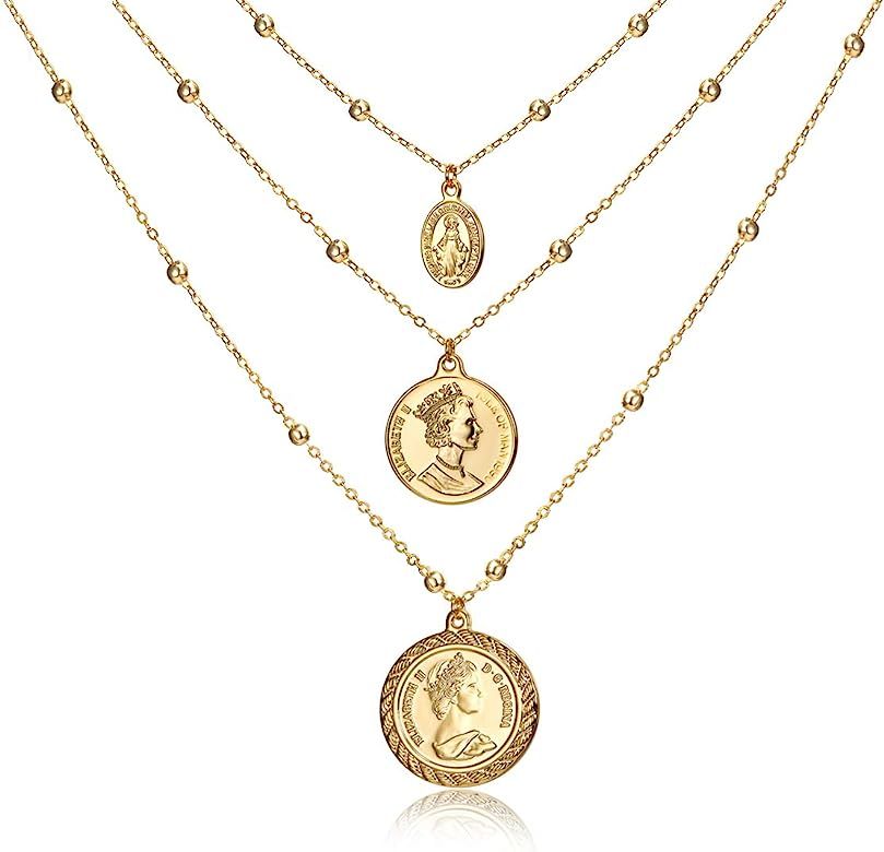 Amazon.com: Coin Pendant 18K Gold Plated Canadian (Front and Back Different Prints) Station Chain... | Amazon (US)