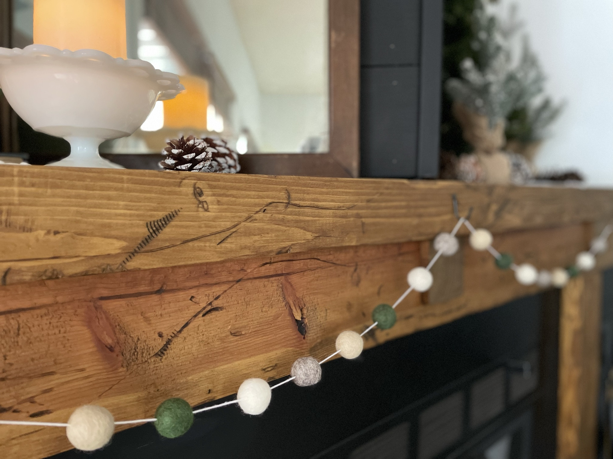 This felt garland is so pretty for Winter! And the colors are all customizable!

#LTKSeasonal #LTKhome #LTKfindsunder50