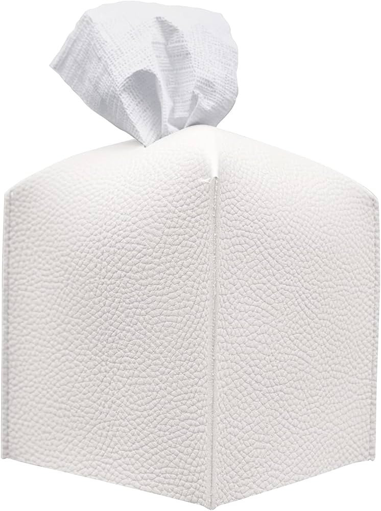 Carrotez Tissue Box Cover, Refined Modern PU Leather Square Holder - Decorative Holder/Organizer ... | Amazon (US)