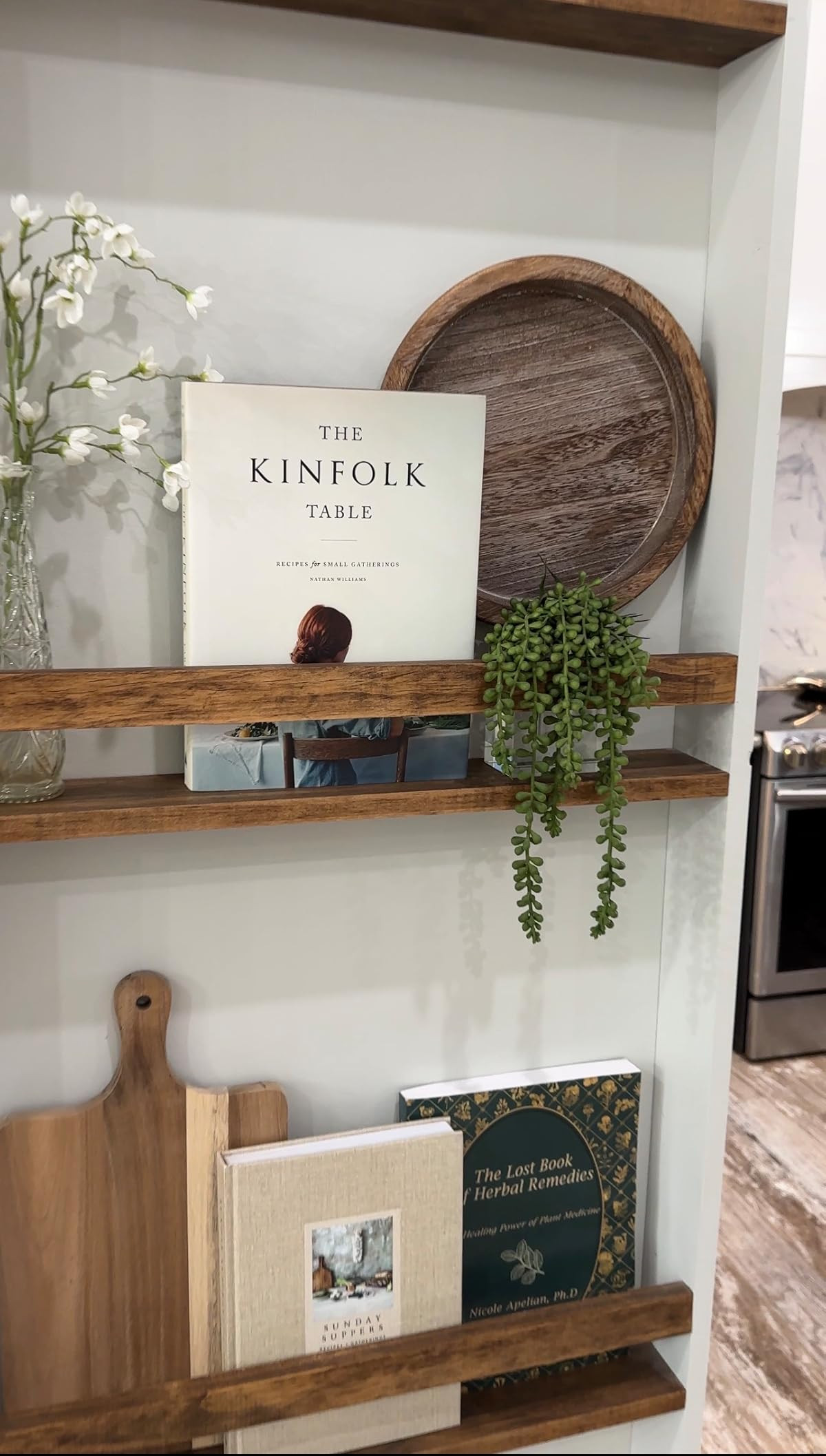 A peek at my floating shelves - perfect for displaying books and plants! #shelfinspo 

 #LTKdayinmylife #LTKSeasonal #LTKHome