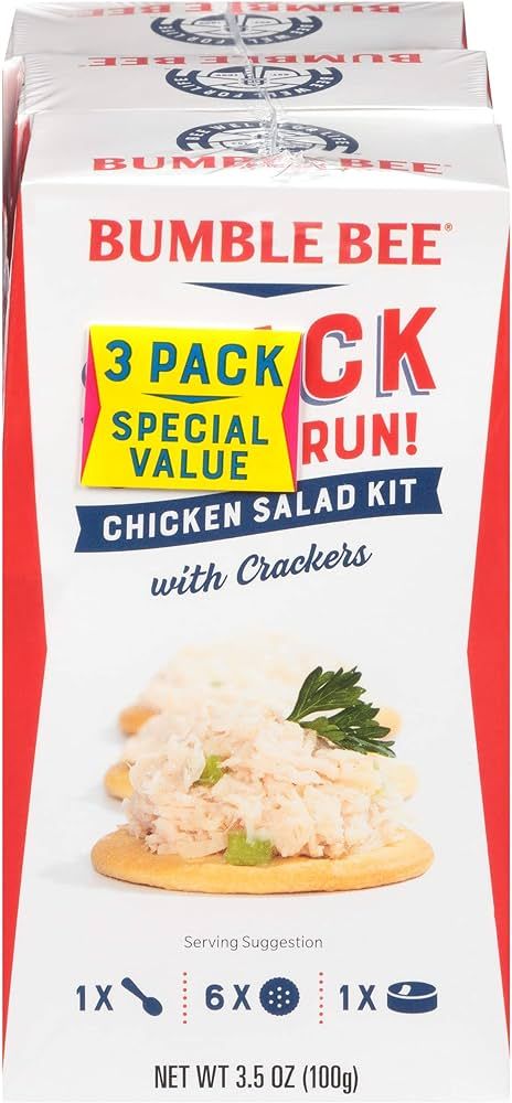 Bumble Bee Snack on the Run Chicken Salad with Crackers Kit, Ready to Eat, Spoon Included - Shelf... | Amazon (US)