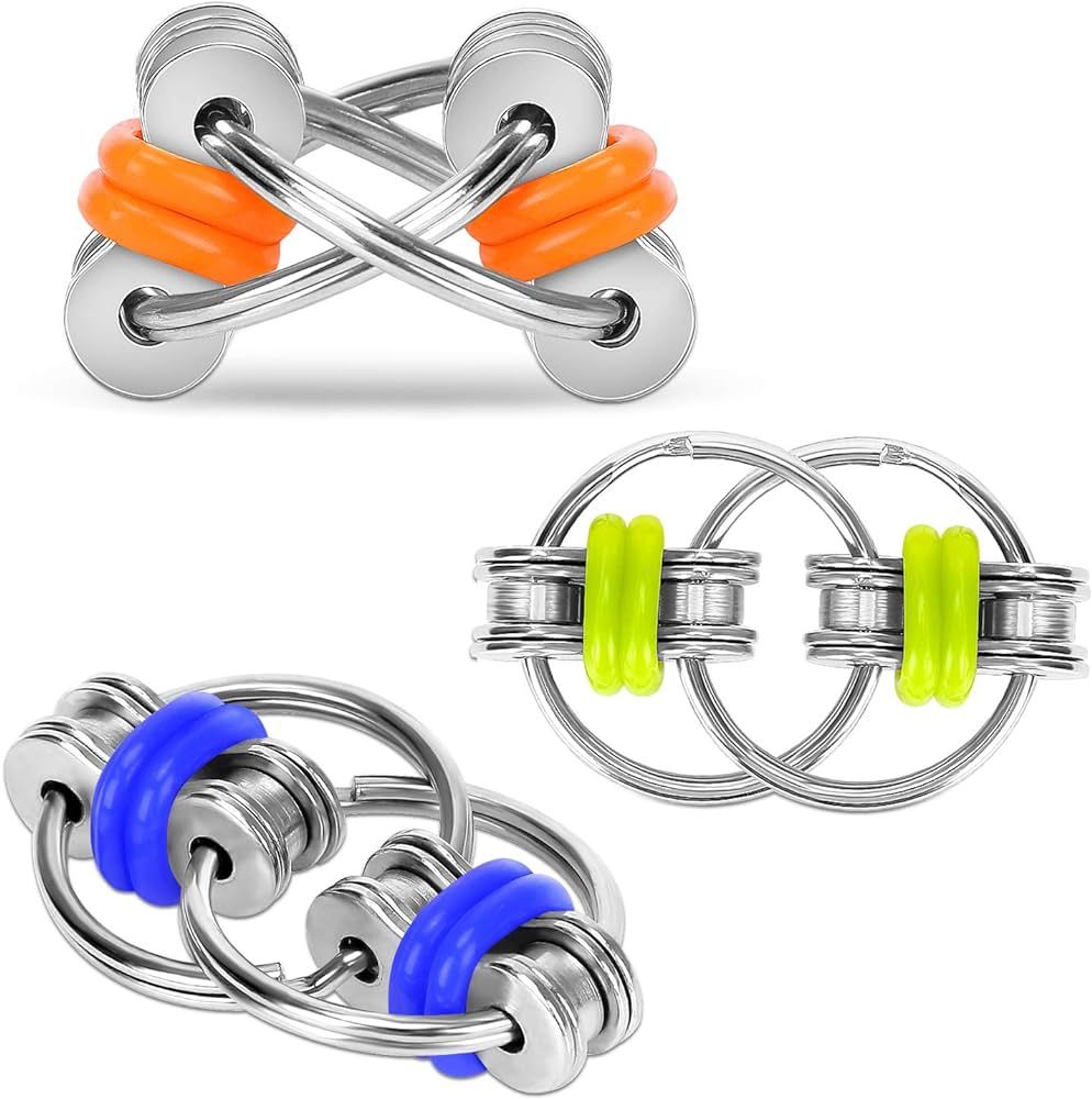 CaLeQi Flippy Chain Fidget Toy Relieves Stress Reducer, ADHD, Anxiety, and Autism (3 Pack) | Amazon (US)