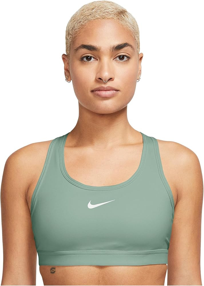 Nike Women's Swoosh Medium Support Padded Sports Bra, Black/White, Large at Amazon Women’s Clot... | Amazon (US)