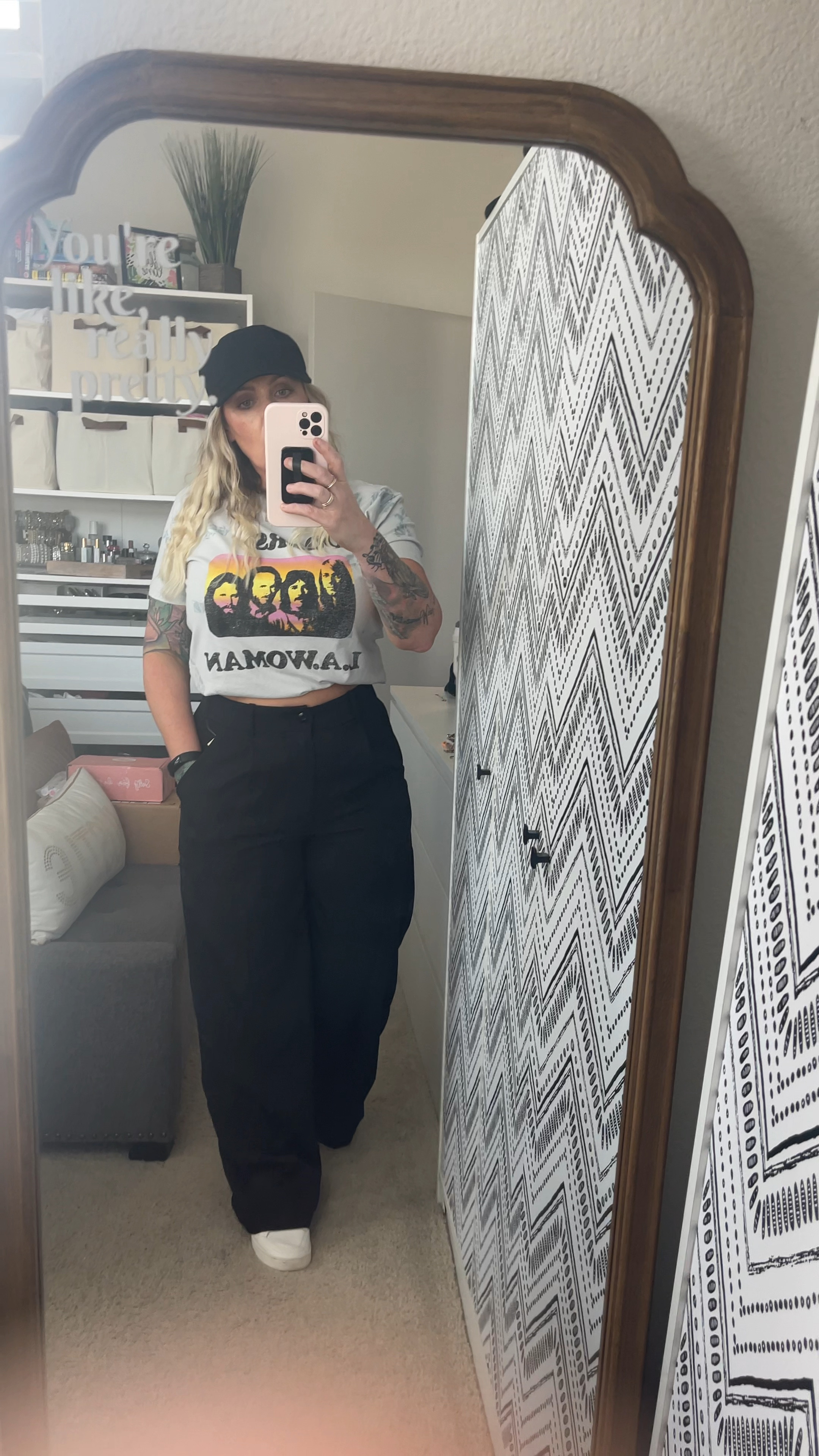 These trousers are sooo good! Don’t walk, RUN for these. They feel so high end but ONLY $19!!! I sized up to a Large because they’re juniors but I think I would be fine in a medium because of the elastic in the back. I have more room than I originally thought. 

#walmartfashion #trouserstyle #fallstyle

#LTKstyletip #LTKover40 #LTKfindsunder50
