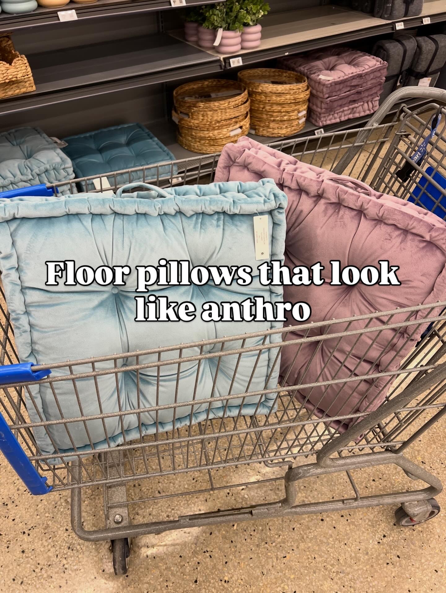 Beautiful velvet look floor cushions at Walmart #walmarthome 

#LTKFindsUnder50