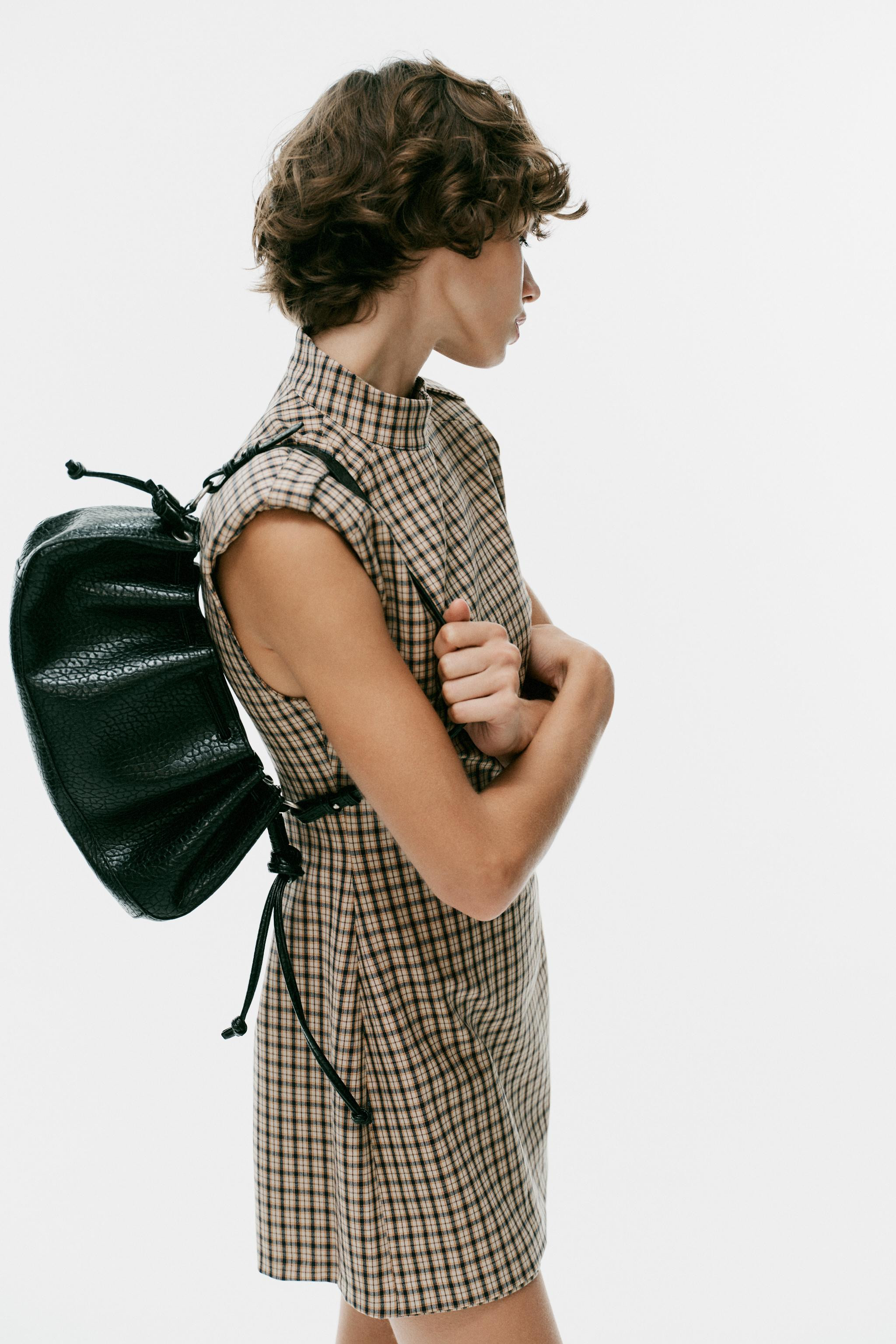 PLAID SHORT JUMPSUIT WITH LOOPS | Zara US