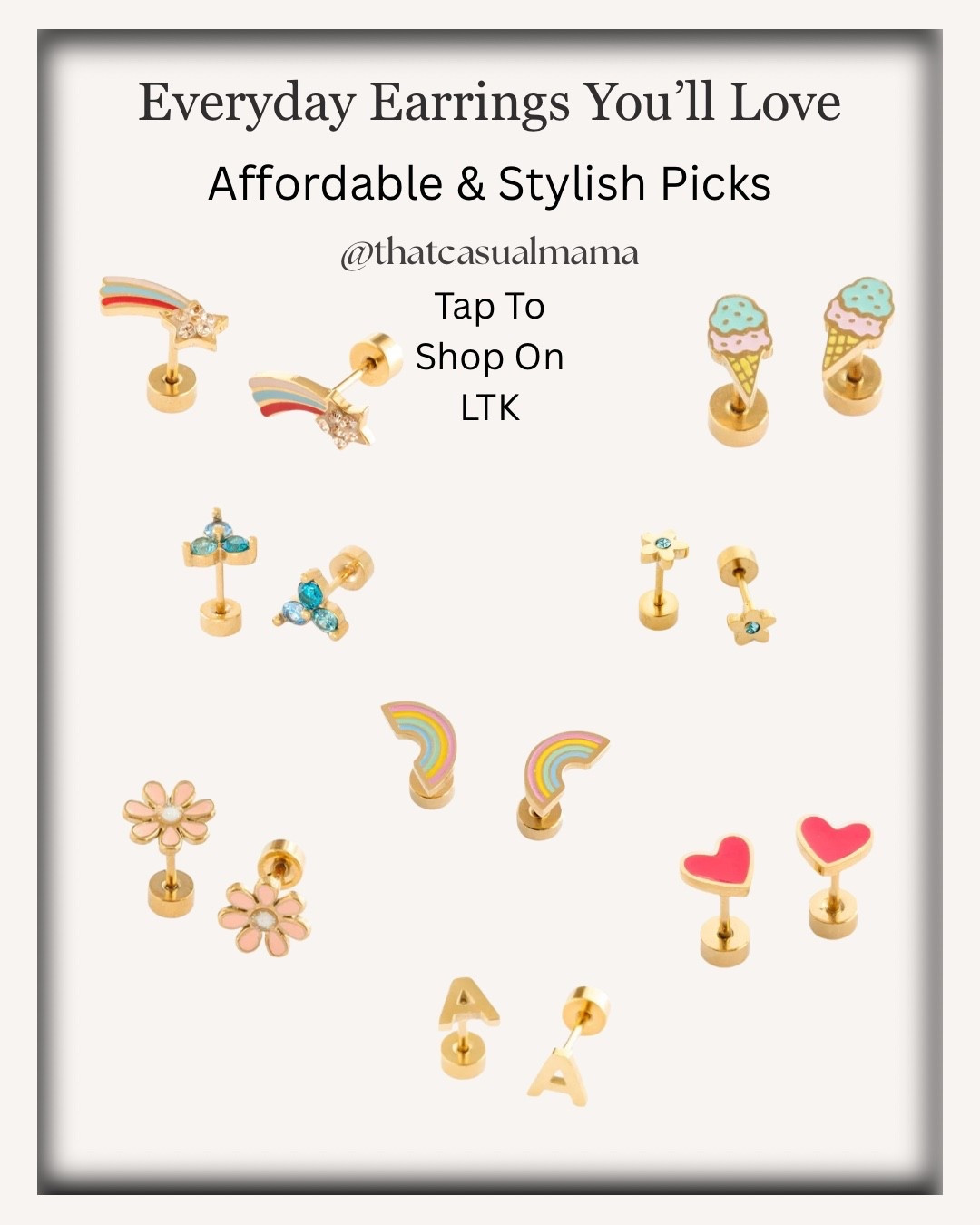 ✨ The cutest earrings for little ears! I was searching for something safe + stylish when I found these. They’re ouch-free with secure screw-back posts and free from nickel, lead, and copper—perfect for everyday wear. 👧💕 #LTKKids #SafeEarrings #GirlsAccessories #LTKFamily #KidsJewelry

#LTKKids #LTKBaby #LTKFindsUnder50