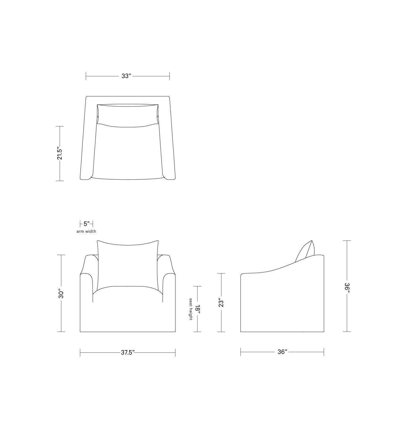 Dixon Slipcovered Accent Chair | Interior Define