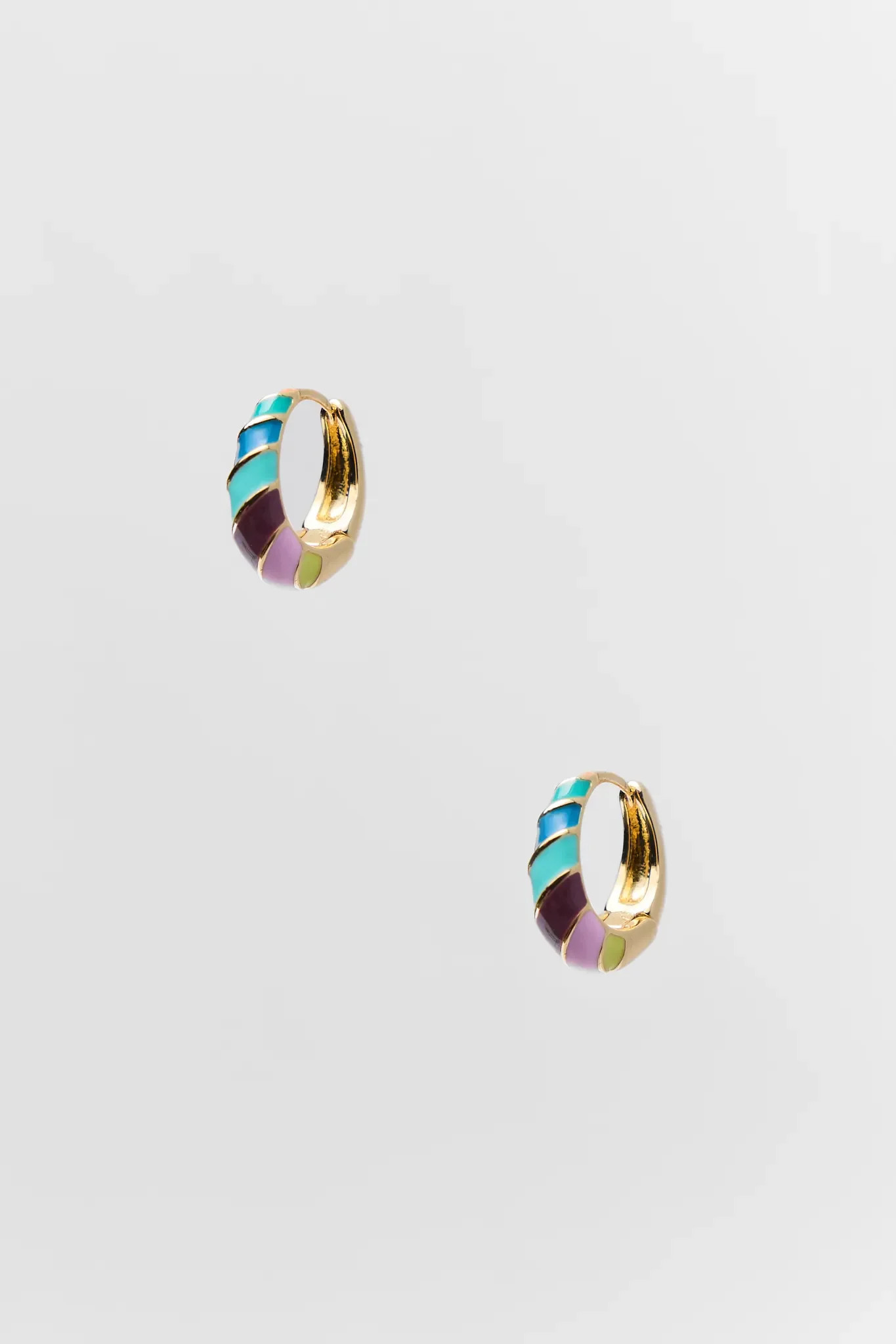 Victoria Striped Hoop Earrings | Avara