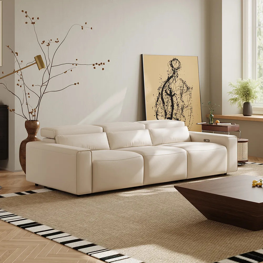 Power Reclining Sofa Loveseat Couch Recliner Sofa, Electric Couch Sectional Recliner with Oversiz... | POVISON