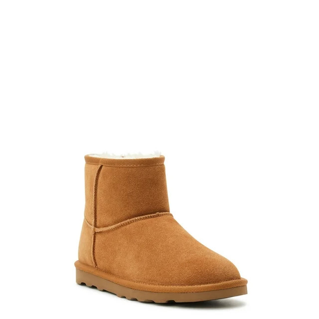 Time and Tru Women's Mini Genuine Suede Boot | Walmart (US)