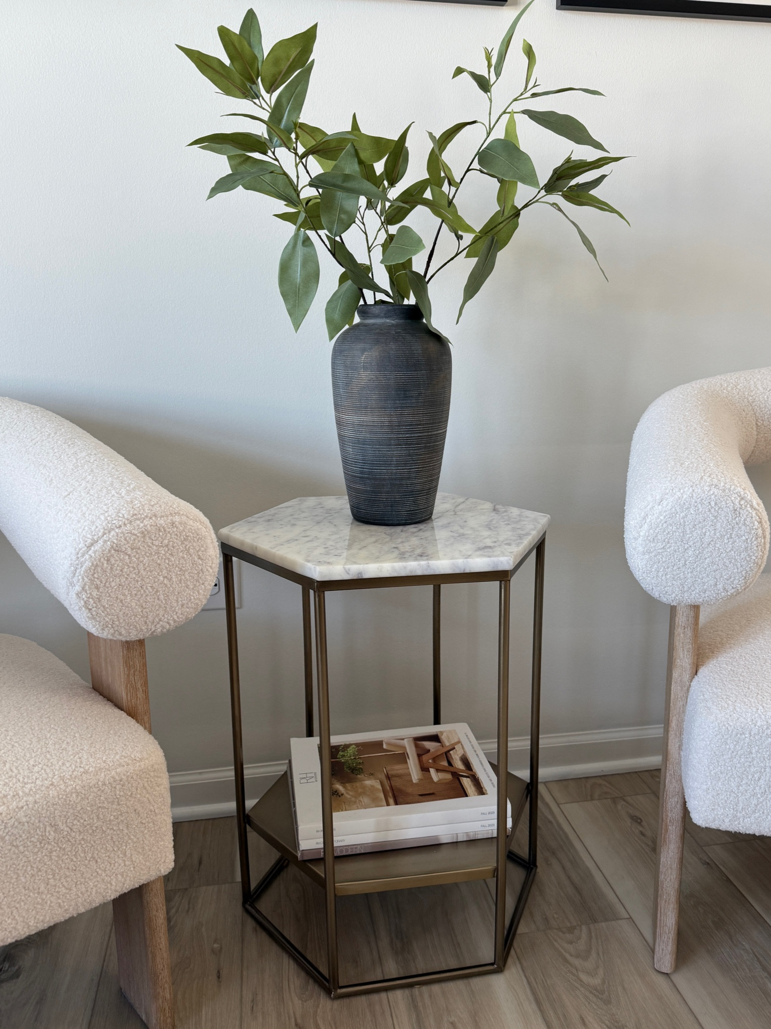 Target side table, Amazon vase. The stems are from Target but no longer available, I linked a similar option below 



#LTKHome