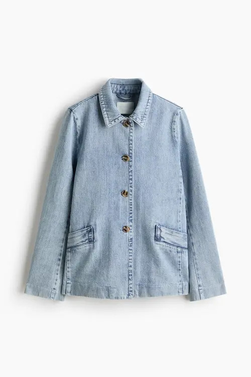 H&M Denim Jacket in Light Denim Blue at Nordstrom, Size X-Small | Nordstrom