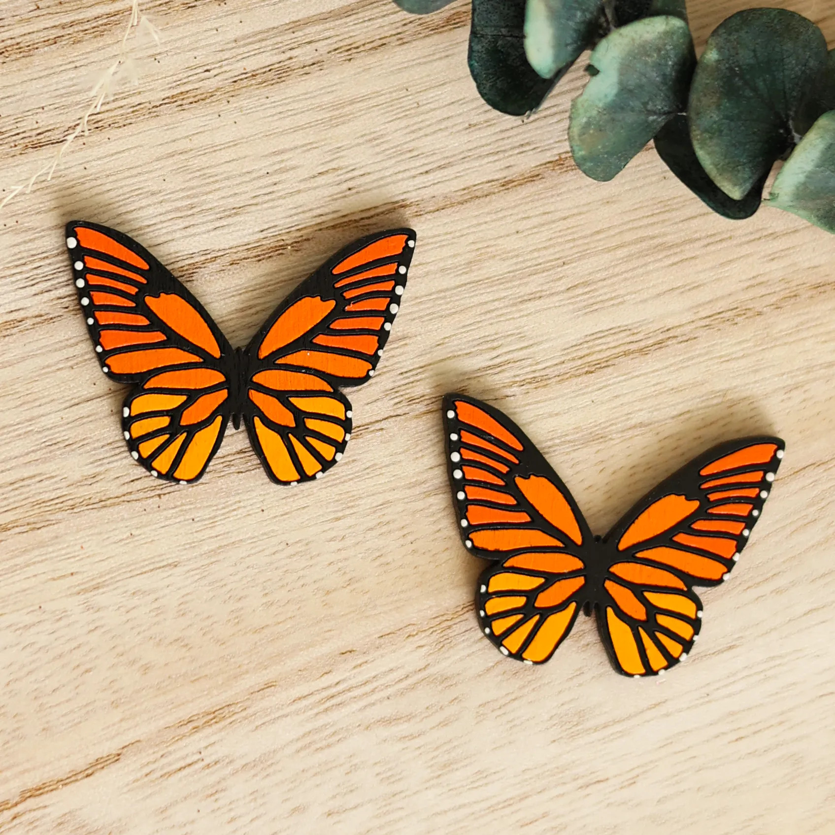 Monarch Butterfly Stud Earrings | Le Chic Miami