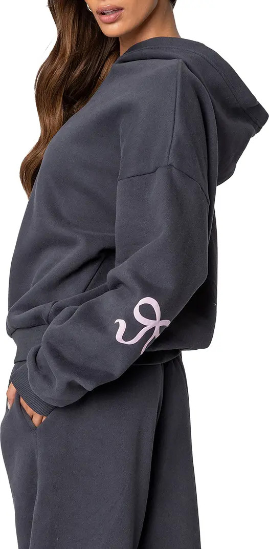 EDIKTED Bonney Bow Oversize Hoodie | Nordstrom | Nordstrom