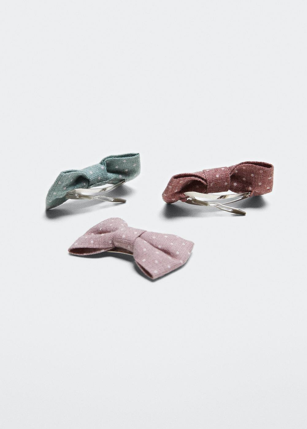 3 pack bow hairclip -  Girls | Mango Kids USA | MANGO (US)